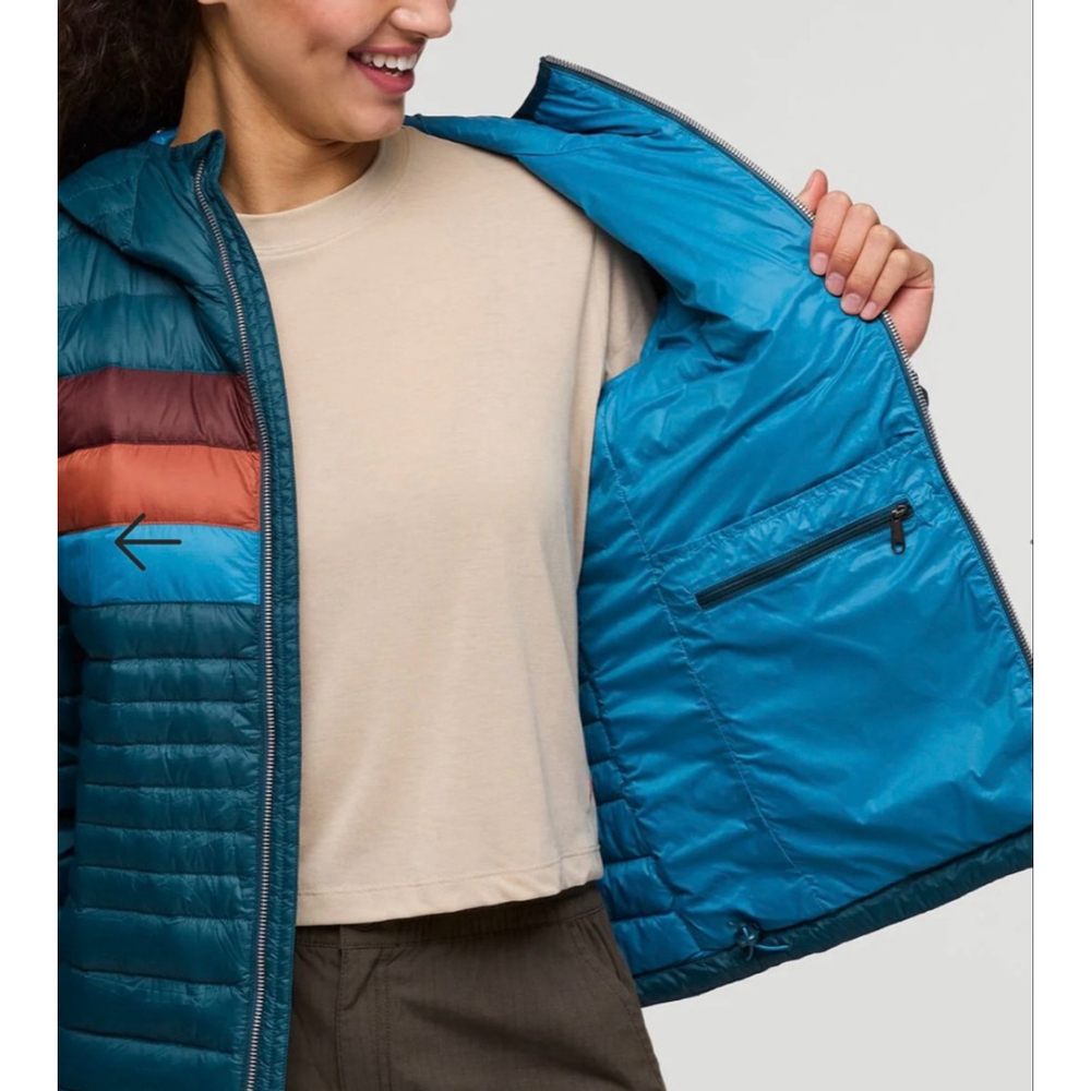 NWT Women's Cotopaxi Teal & Brown Fuego Hooded Puffer Jacket M - Picture 5 of 10